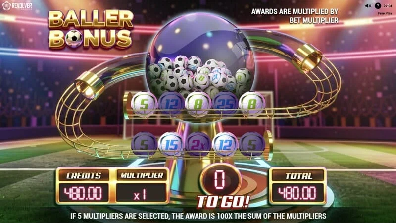 Trophy Spins World Cup 26 – spustenie kola Baller Bonus